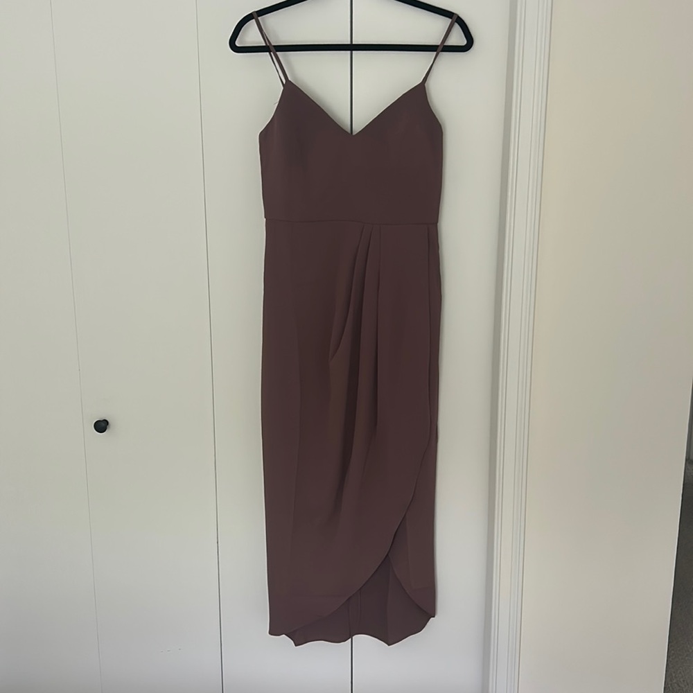 Lulu’s small Reinette Mauve Purple Midi Dress new with tags (NWT)